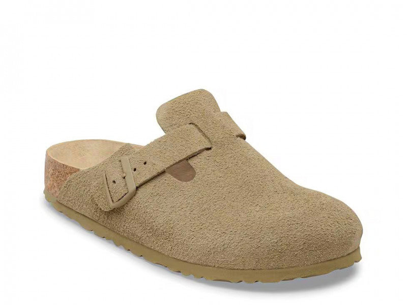 Birkenstock Boston Soft Footbed Suede Faded Khaki