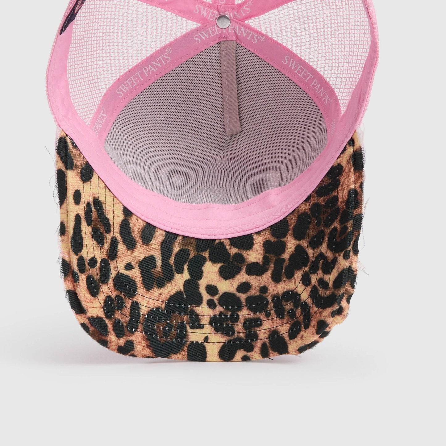 Casquette sweet pants rose léopard