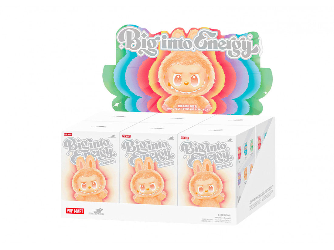 Pop Mart Labubu The Monsters Big into Energy Series Vinyl Plush Pendant Sealed Case (à l'unité)