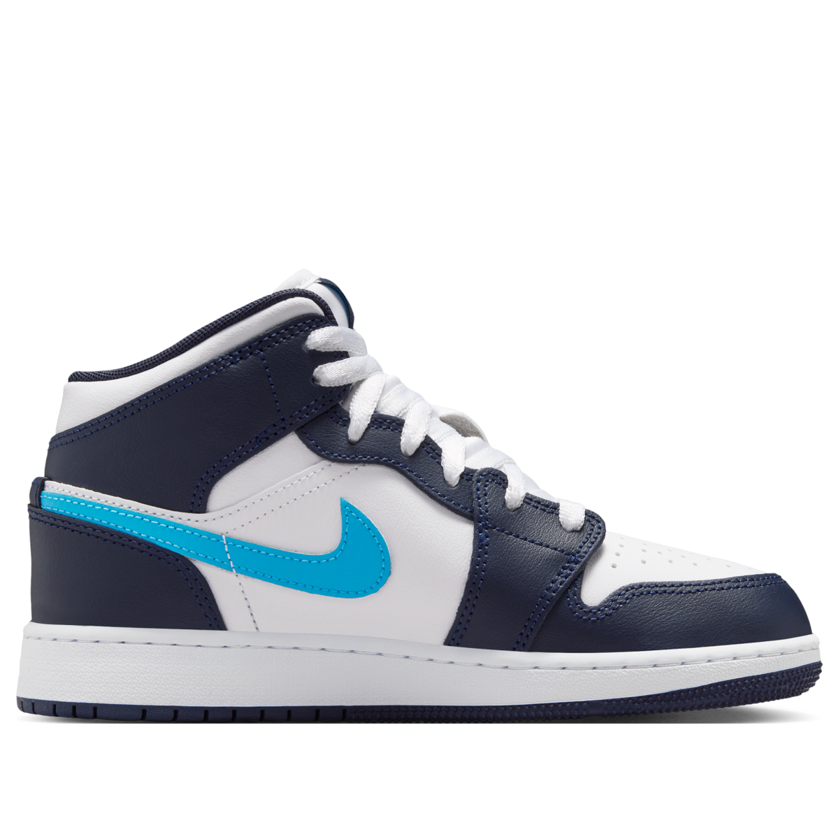 Jordan 1 Mid Obsidian Dark Powder Blue (GS)