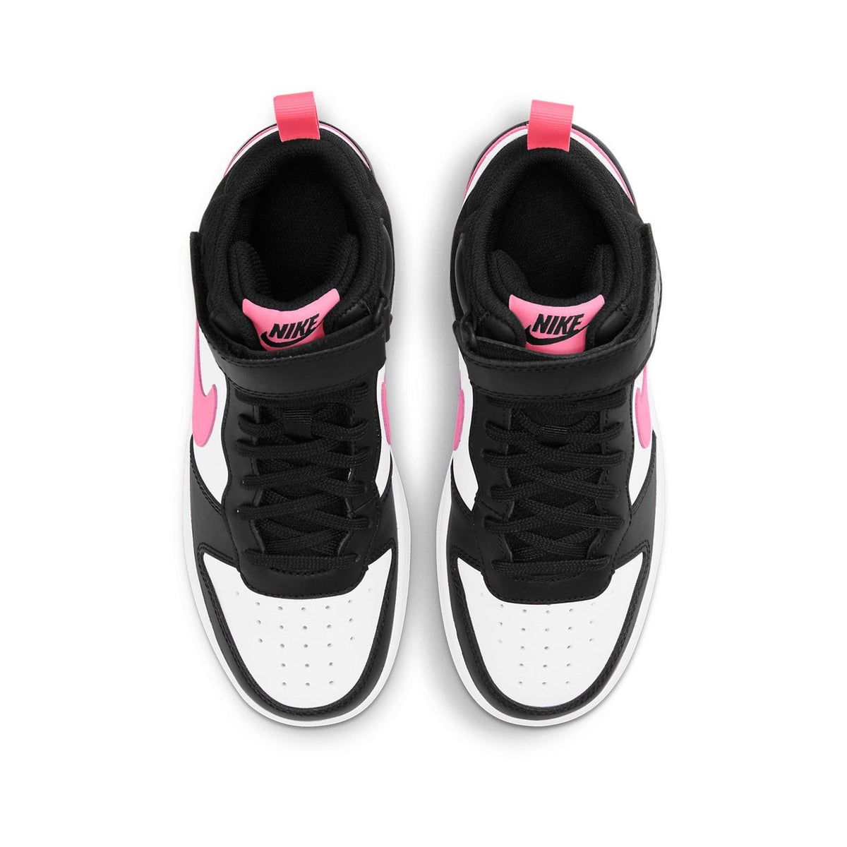 Nike Court Borough Mid 2 Black White Sunset Pulse (GS)