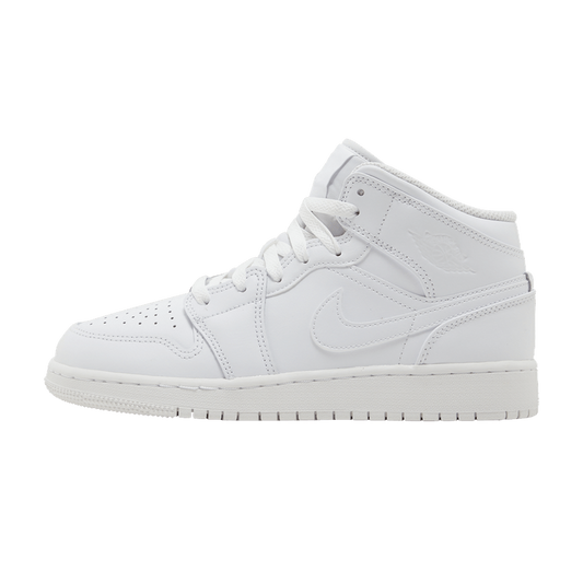 Jordan 1 Mid Triple White (2023) (GS)