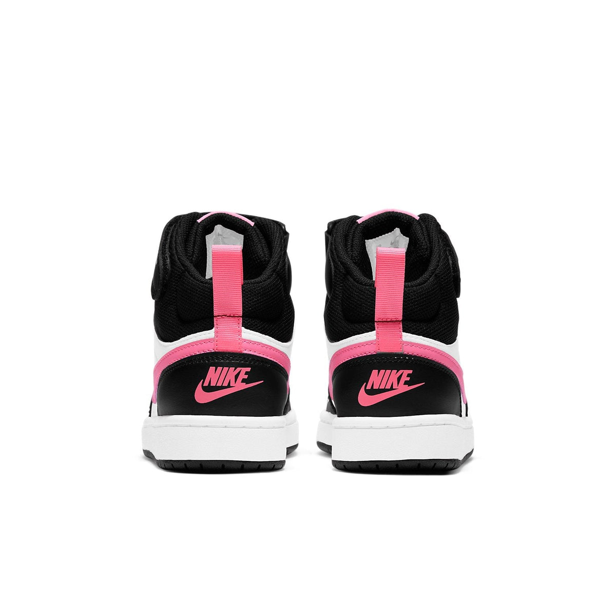 Nike Court Borough Mid 2 Black White Sunset Pulse (GS)