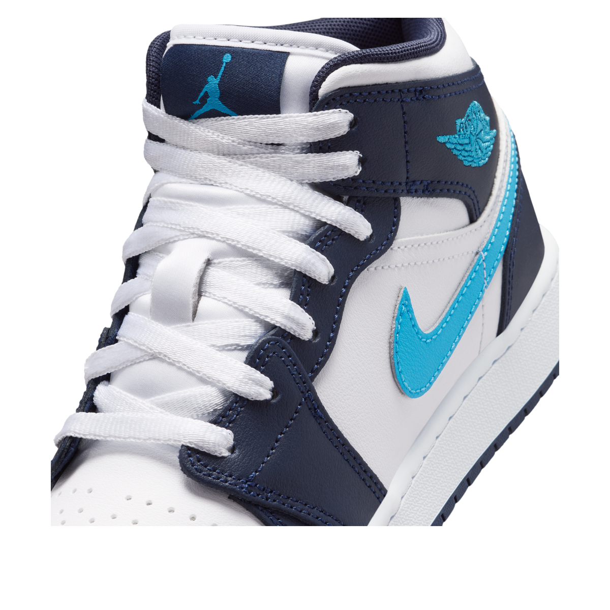 Jordan 1 Mid Obsidian Dark Powder Blue (GS)