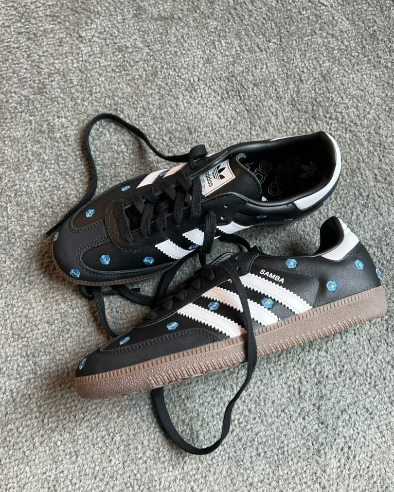 Adidas Samba Light Blue Floral Core Black