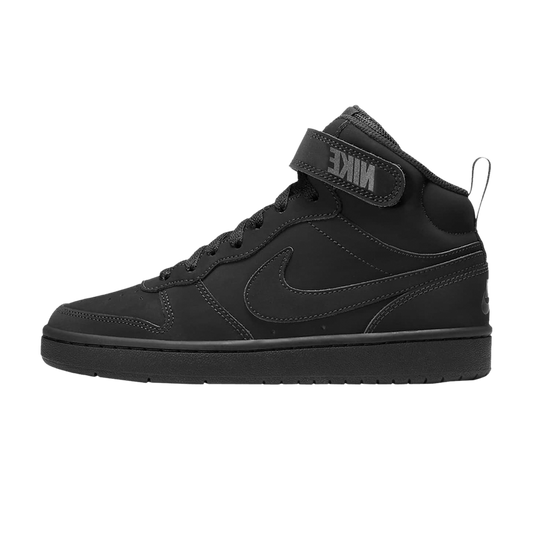 Nike Court Borough Mid 2 Triple Black Nubuck (GS)