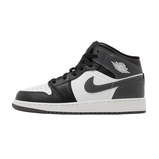Jordan 1 Mid Black White Iron Grey (GS)