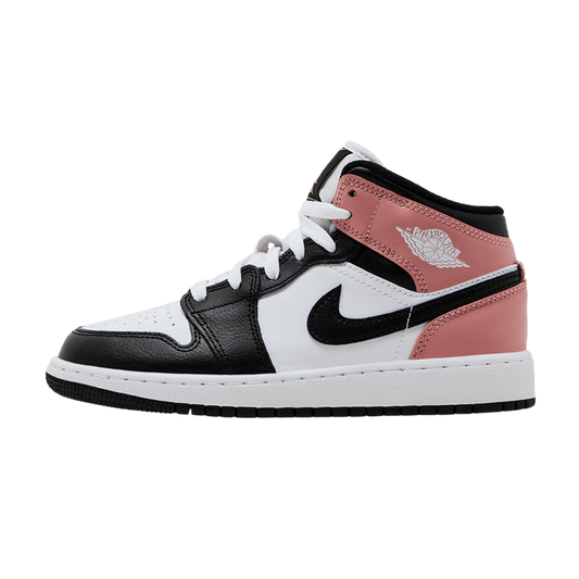 Jordan 1 Mid White Rust Pink Black (GS)