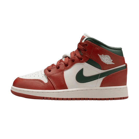 Jordan 1 Mid Redstone Midnight Green (GS)
