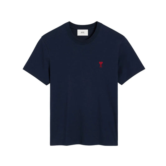 T-shirt Ami Paris Bleu Marin Cœur Blanc
