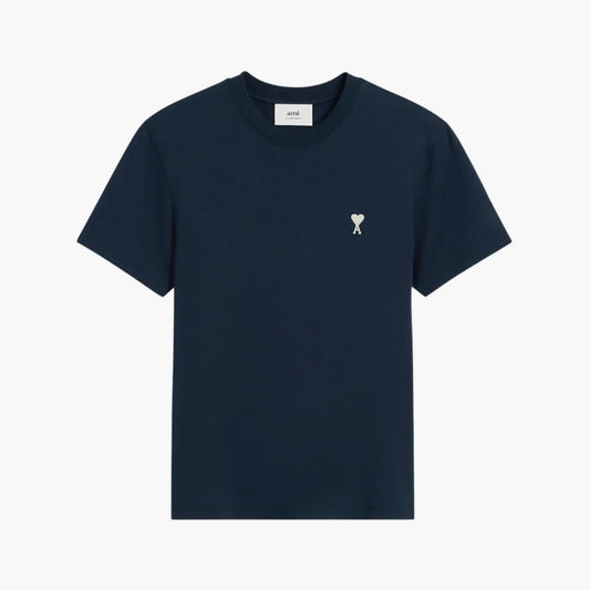 Ami Paris t-shirt bleu marine Ami de Coeur blanc