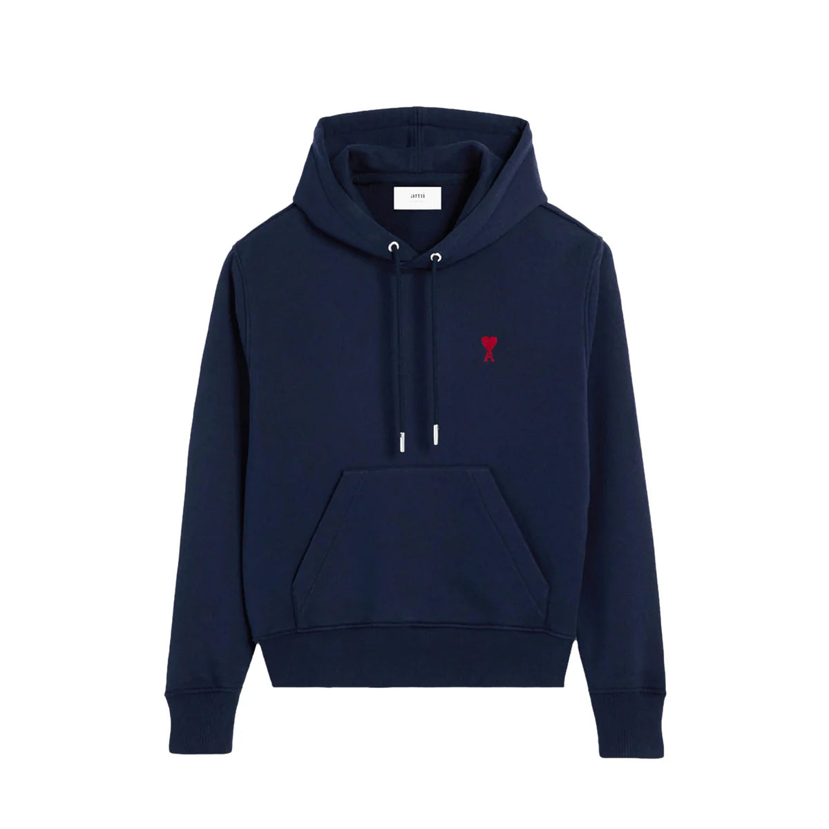 Ami Paris hoodie bleu Ami de Coeur rouge