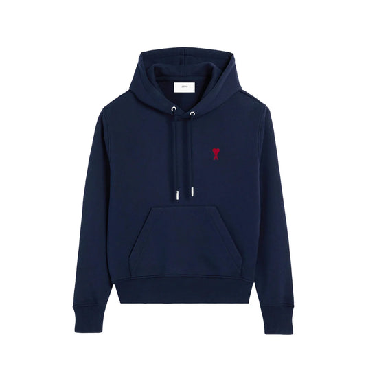 Ami Paris hoodie bleu Ami de Coeur rouge