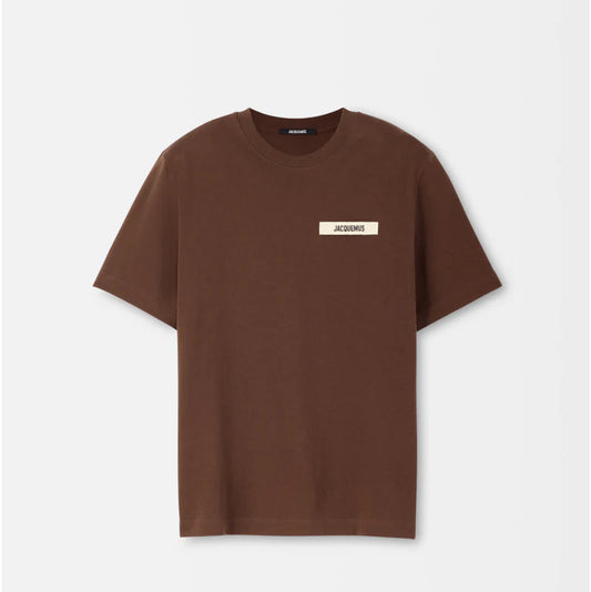 Jacquemus T-shirt Gros Grain marron