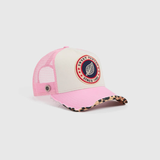 Casquette sweet pants rose léopard