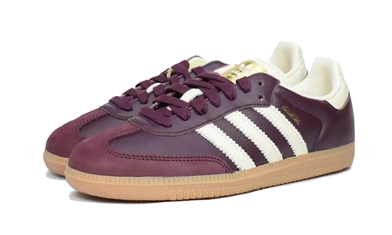 adidas Samba OG Maroon Gold Metallic (W)