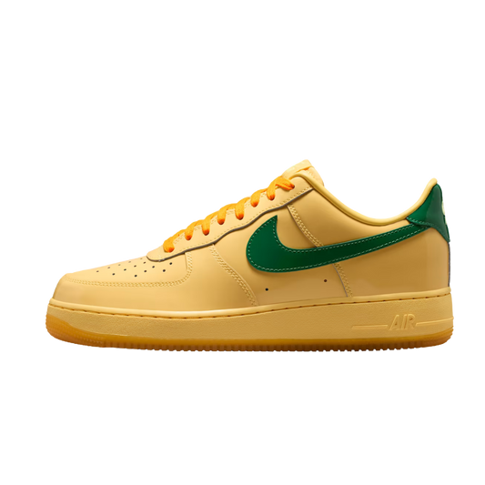Nike Air Force 1 Low Patent Leather Topaz Gold Pine Green