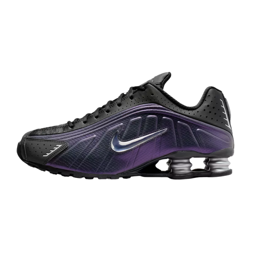 Nike Shox R4 Black Metallic Silver Purple Dynasty