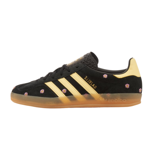 Adidas Gazelle Indoor Core Black Almost Yellow Floral