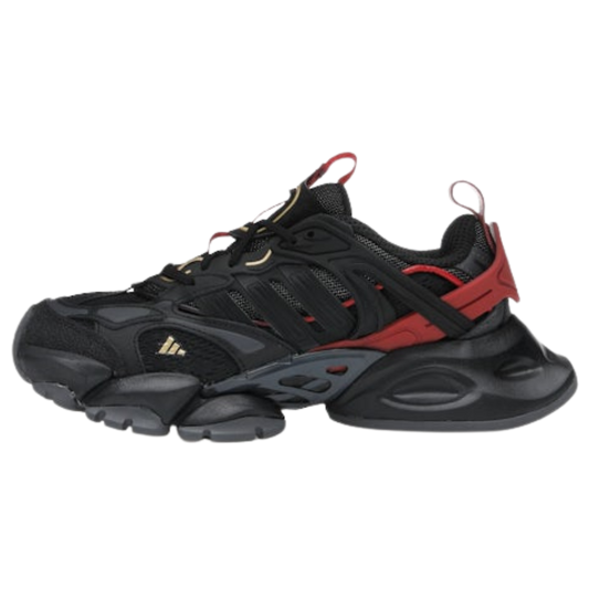 adidas XLG Runner Deluxe Black Gold Metallic Red