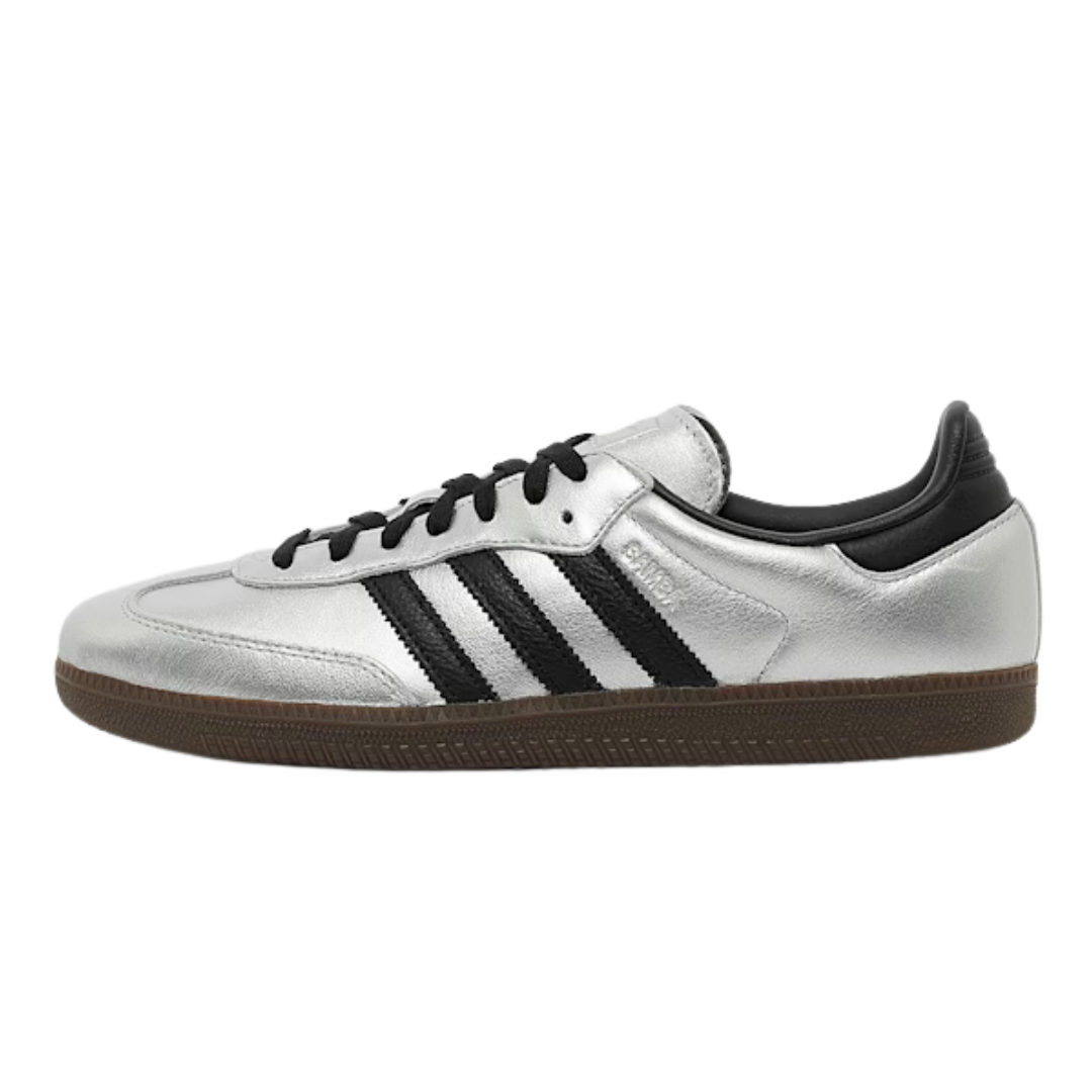 adidas Samba OG Silver Metallic Black Gum