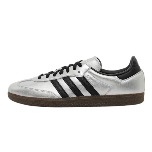 adidas Samba OG Silver Metallic Black Gum
